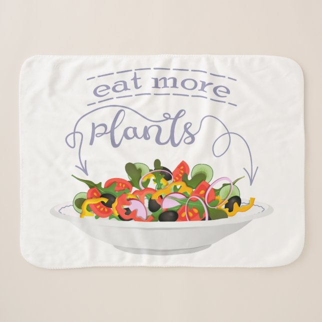 Couverture Sherpa Mangez plus de plantes frais motivation salade let (Devant (Horizontal))