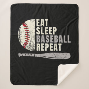 Couverture Sherpa Mangez Sleep Baseball Répéter Funny Baseball Playe