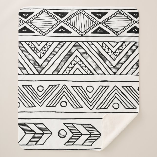 Couverture Sherpa Manipulation sans couture ornementale pattern (Devant)