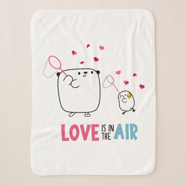 Couverture Sherpa Manta Mostropi│Love is in the air (Devant)