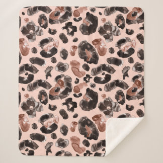 Couverture Sherpa Manteau de léopard, peau d'animal sans couture mot