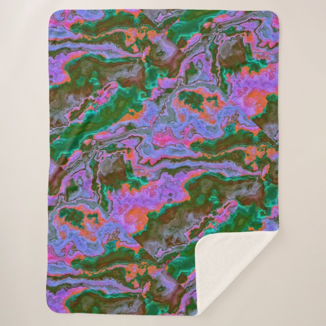 Couverture Sherpa Marbre aigre (Devant)