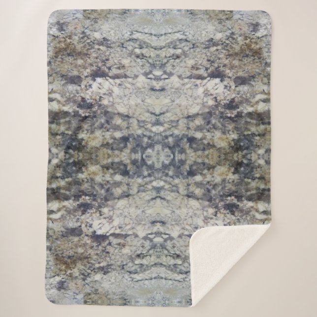 Couverture Sherpa Marbre Brown et gris Sherpa Blanket (Devant)