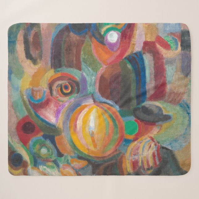 Couverture Sherpa Marché portugais | Sonia Delaunay-Terk | (Devant (Horizontal))