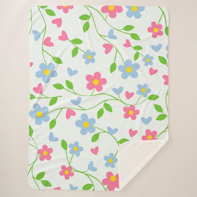 Couverture Sherpa Marguerites (Devant)