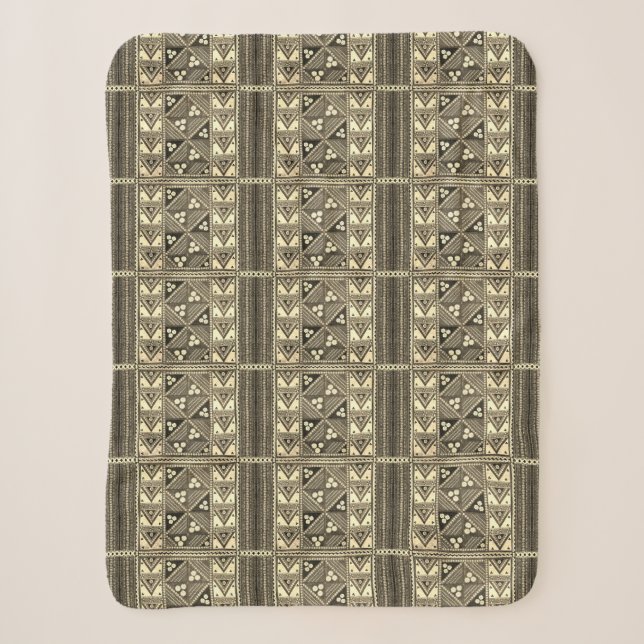Couverture Sherpa Mariage hawaïen Tapa Motif (Devant)