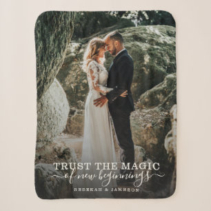 Couverture Sherpa Mariage moderne chic Love Couple Trust Magie Photo