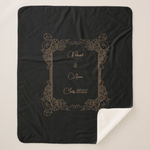 Couverture Sherpa Mariage romantique vintage steampunk conte de fées