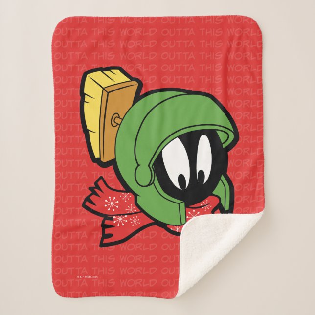 Couverture Sherpa MARVIN MARTIAN™ "Outta This World" Holiday (Devant)