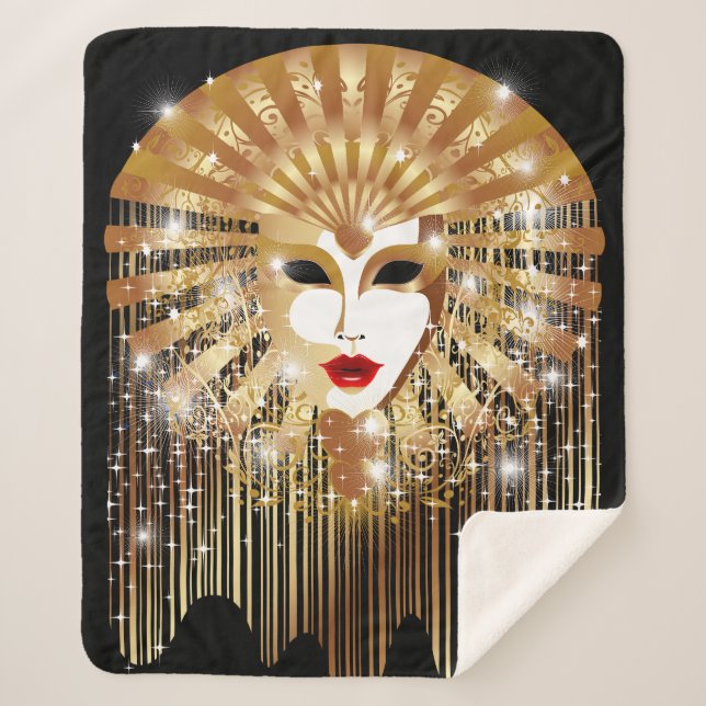 Couverture Sherpa Mask de la Fête du Venice Carnival (Devant)