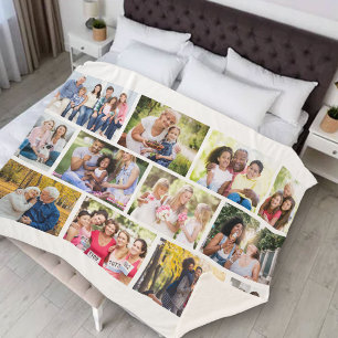Couverture Sherpa Masonry Grid 12 Photo Collage Blanc