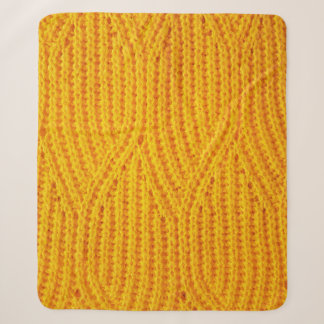 Couverture Sherpa Matériau textile de surface tricoté jaune arrière