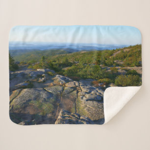Couverture Sherpa Matin au sommet du mont Cadillac à Acadia