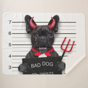 COUVERTURE SHERPA MAUVAIS CHIEN