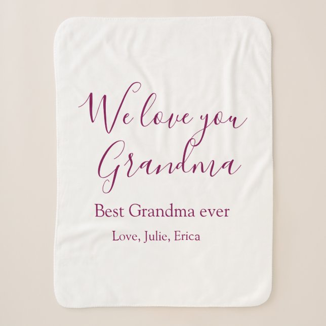 Couverture Sherpa meilleure grand-mère toujours grands-parents cadea (Devant)