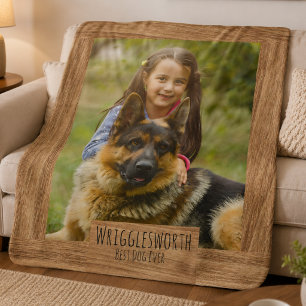 Couverture Sherpa Meilleure photo-souvenir de chien
