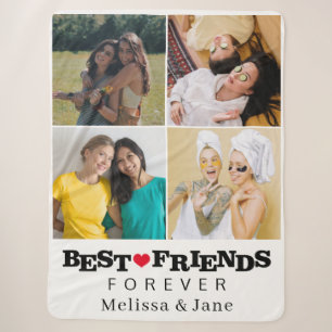 Couverture Sherpa meilleurs amis pour toujours mignon 4 photos colla