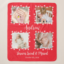 Couverture Sherpa Memorial Baby Loss Rouge Photo Blanket Cadeau