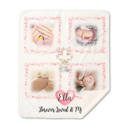 Couverture Sherpa Memorial Girl Baby Loss Photo Blanket Cadeau