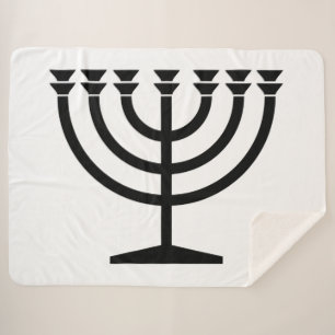 Couverture Sherpa Menorah juive (symbole du judaïsme)