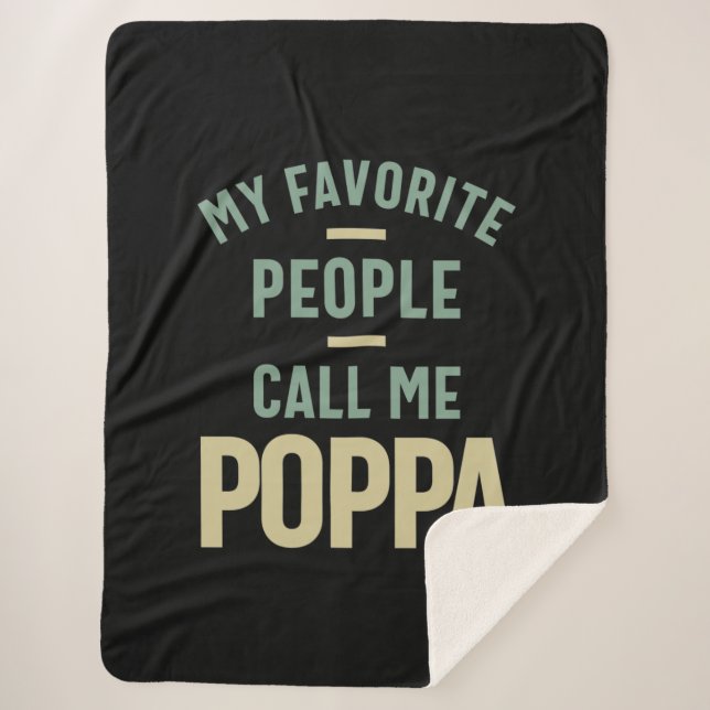 Couverture Sherpa Mens Mes Favoris Appelent Moi Poppa (Devant)