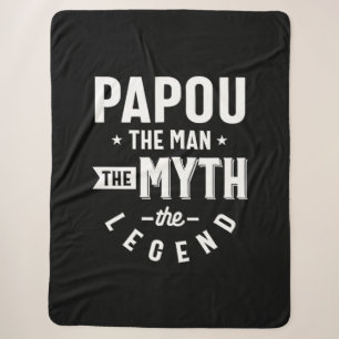 Couverture Sherpa Mens Papou L'Homme Le Mythe La Légende Cadeau