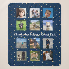 Couverture Sherpa Merci pour le superbe collage photo de Papa