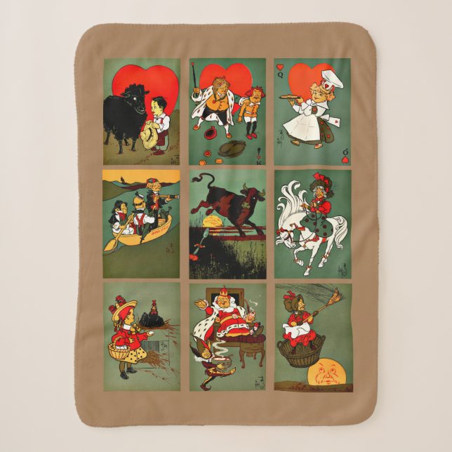Couverture Sherpa Mère Goose Nursery Rhymes Imaginaire conte de fées (Devant)