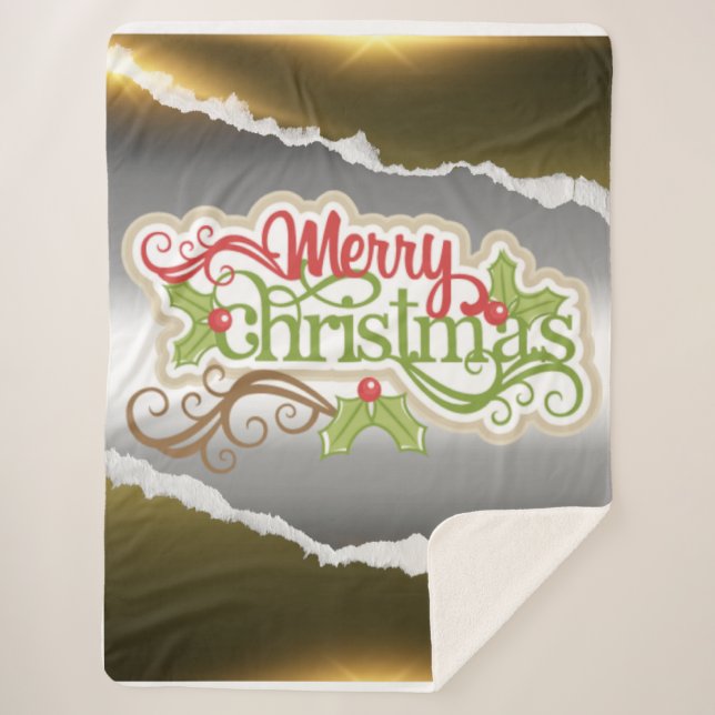 Couverture Sherpa Merry Christmas  (Devant)