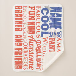 Couverture Sherpa Mes qualités de héros Typographie Drapeau USA