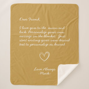 Couverture Sherpa Message personnalisé manuscrit pour amis et famill