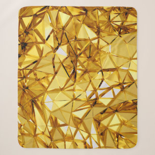 Couverture Sherpa Métal d'or géométrique à trois dimensions