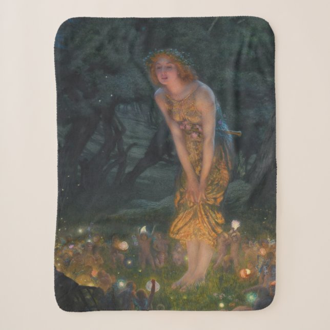 Couverture Sherpa Mi-été Eve Edward Robert Hughes fées imaginaire (Devant)