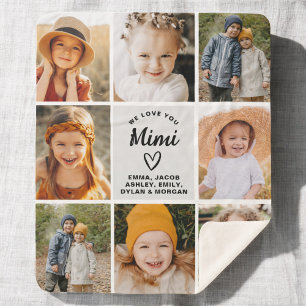 Couverture Sherpa Mimi We Lots Hearts Modern Photo Collage