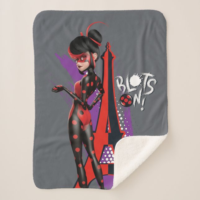 Couverture Sherpa Miraculeux Shadybug Re-verse Blots On! (Devant)