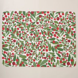 Couverture Sherpa Mistletoe Holiday Sherpa Blanket