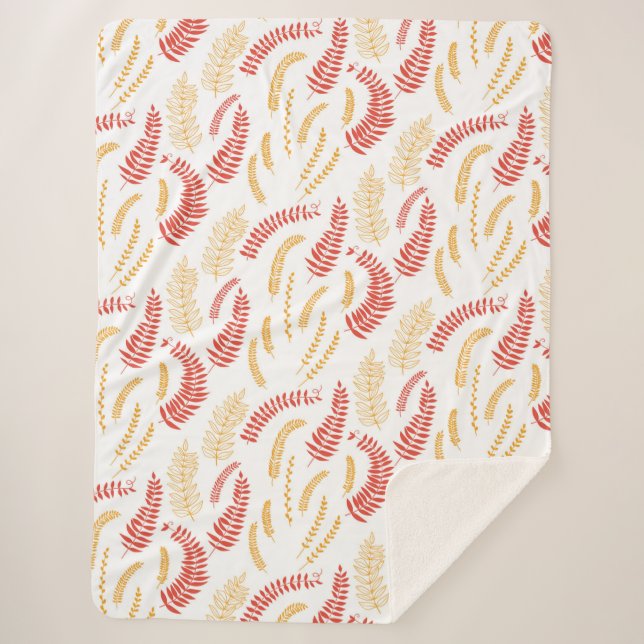 Couverture Sherpa Modèle floral (Devant)