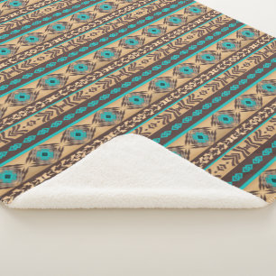 Couverture Sherpa Modèle tribal ethnique du sud-ouest