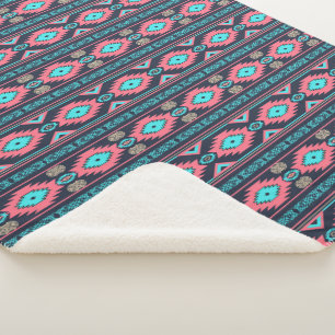 Couverture Sherpa Modèle tribal ethnique du sud-ouest