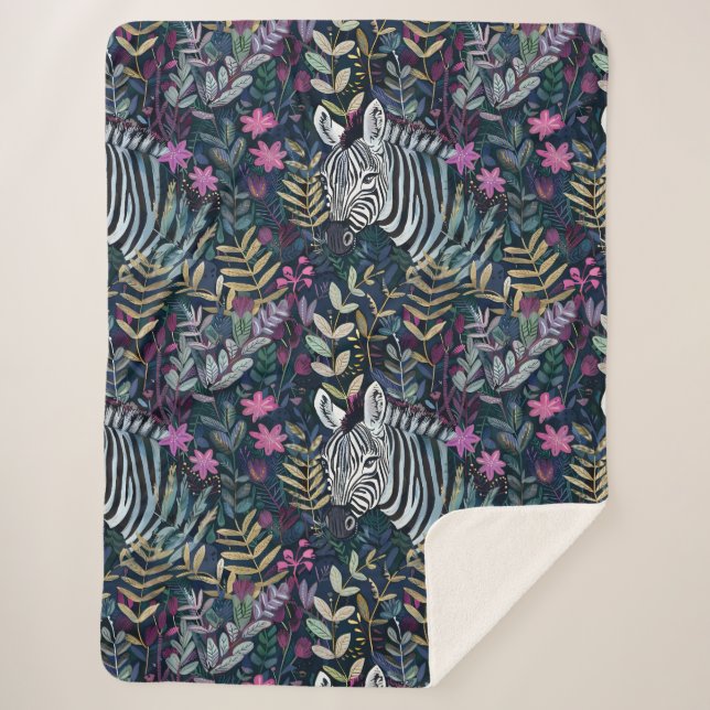 Couverture Sherpa Modèle zèbre chic (Devant)