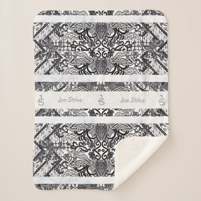 Couverture Sherpa Modern BATIK Pattern (Devant)