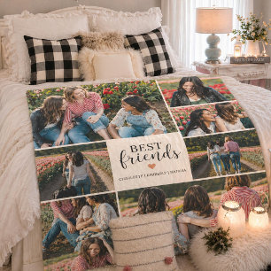 Couverture Sherpa Modern Best Friends BFF 8 Collage Photo