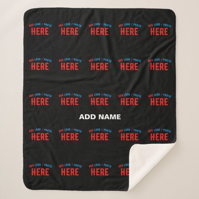 COUVERTURE SHERPA MODERNE ET MODERNE PERSONNALISABLE NOIR VÉRIFIÉ (Devant)