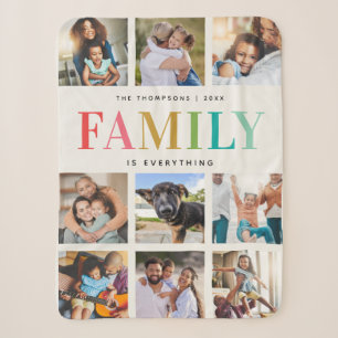 Couverture Sherpa Moderne Rainbow Family est tout Photo Collage