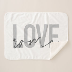 Couverture Sherpa Moderne, simple, cool, design urbain Aimer Rome