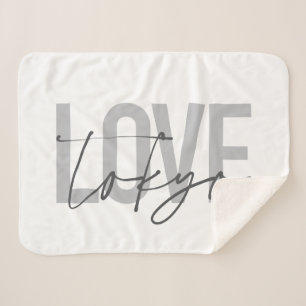 Couverture Sherpa Moderne, simple, cool, design urbain Aimer Tokyo