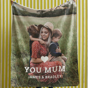 Couverture Sherpa MON COEUR VOUS AIME MUM Fête des Mères Photo