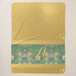Couverture Sherpa Monogram Sherpa Blanket en laiton floral