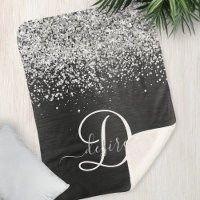 Monogramme à étincelle noire à Parties scintillant