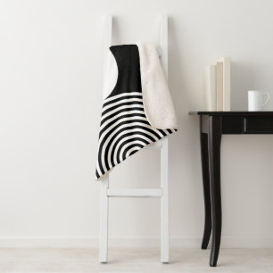 Couverture Sherpa Monogramme minimum Motif circulaire Sherpa Blanket